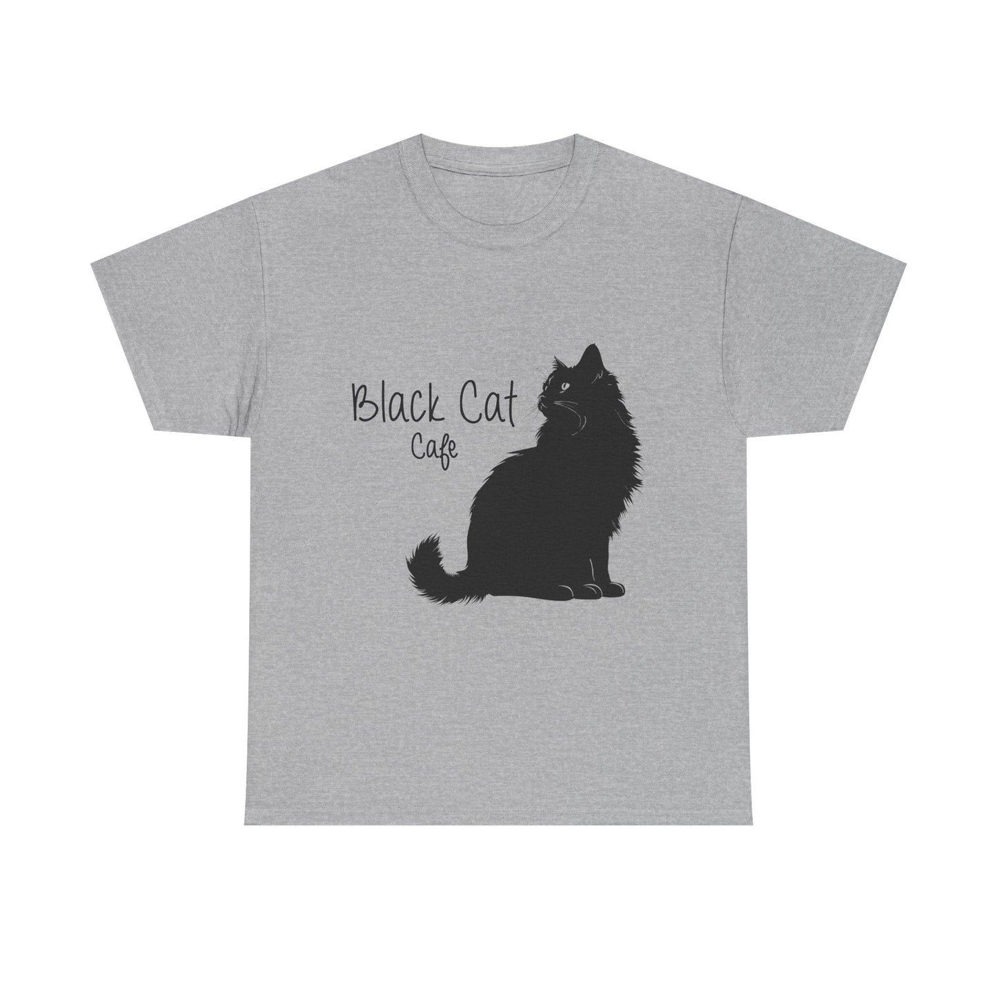 Black Cat Cafe T-Shirt — Cozy Cat Silhouette Tee