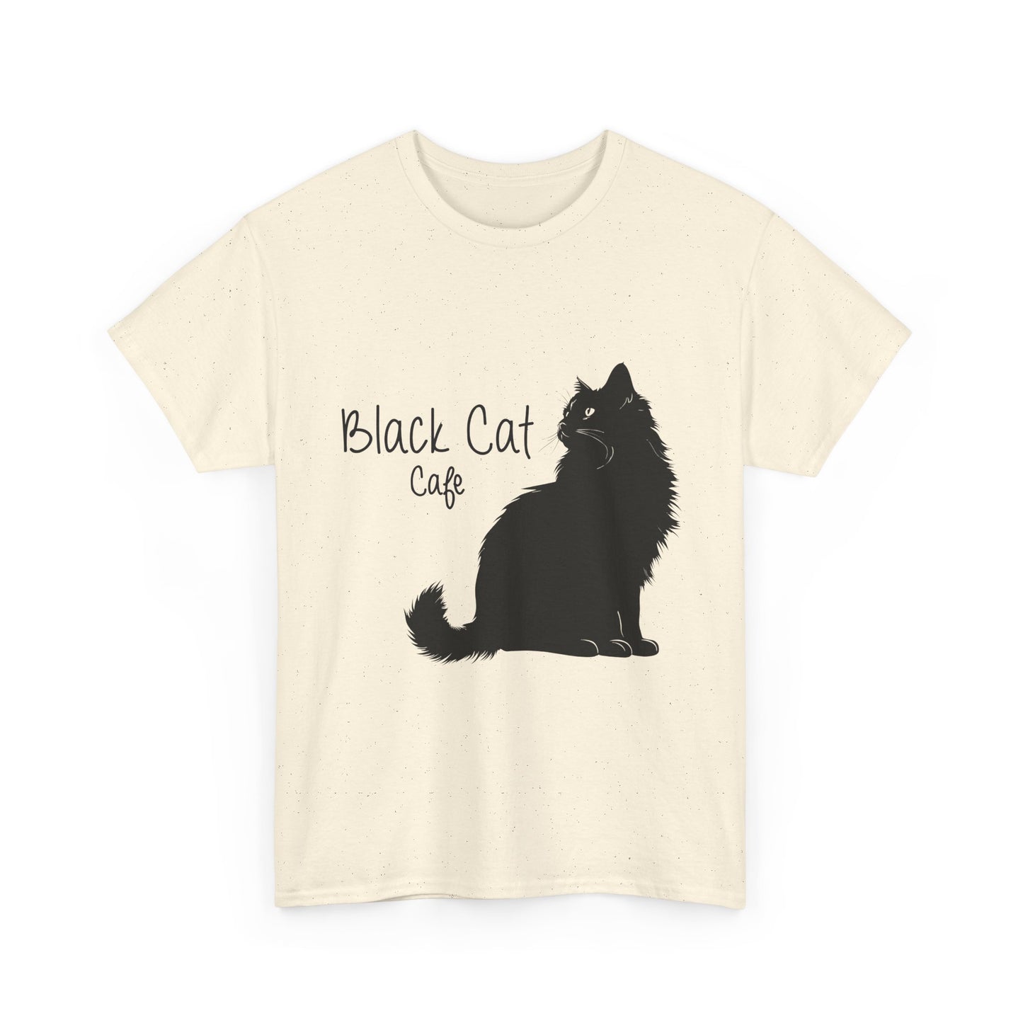 Black Cat Cafe T-Shirt — Cozy Cat Silhouette Tee