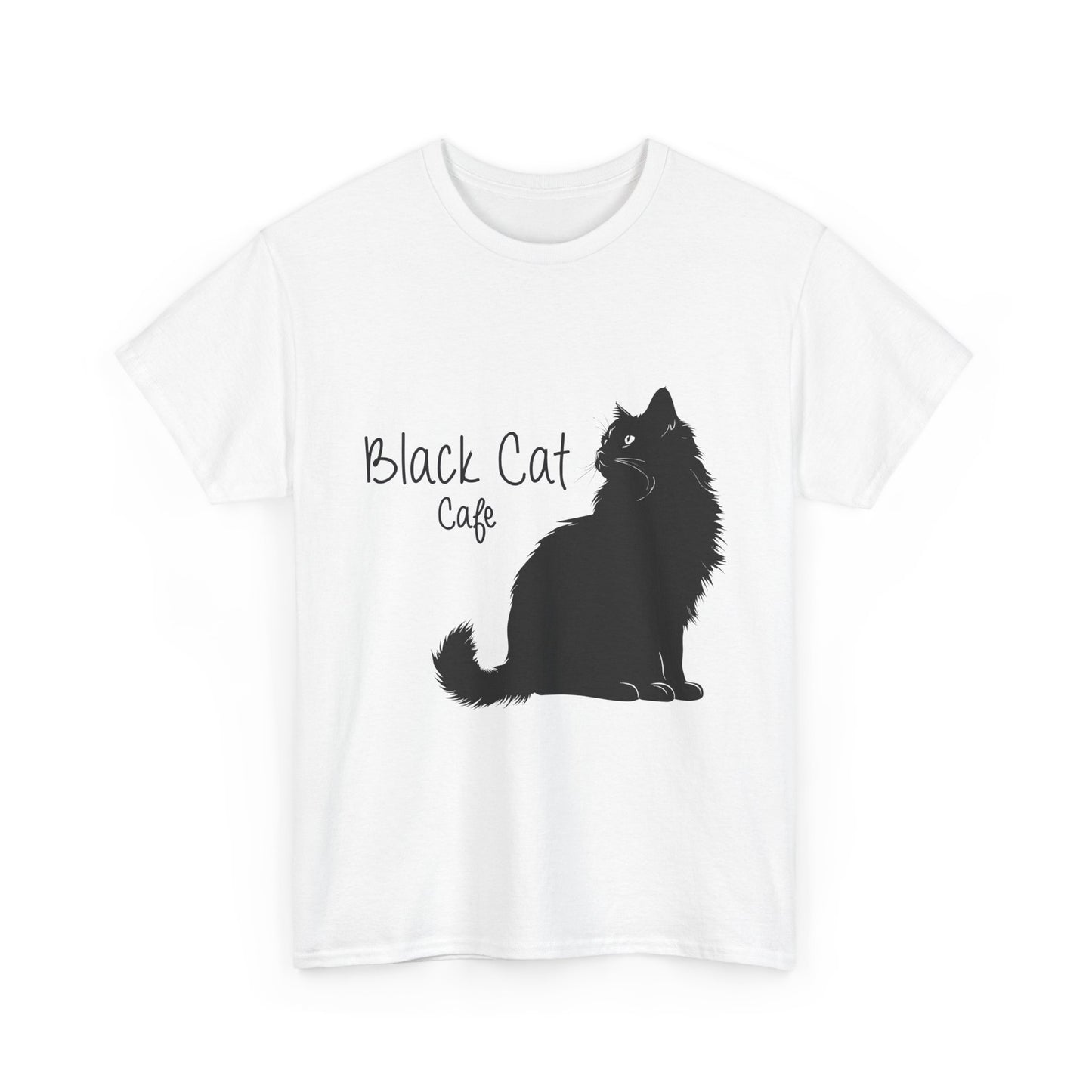 Black Cat Cafe T-Shirt — Cozy Cat Silhouette Tee
