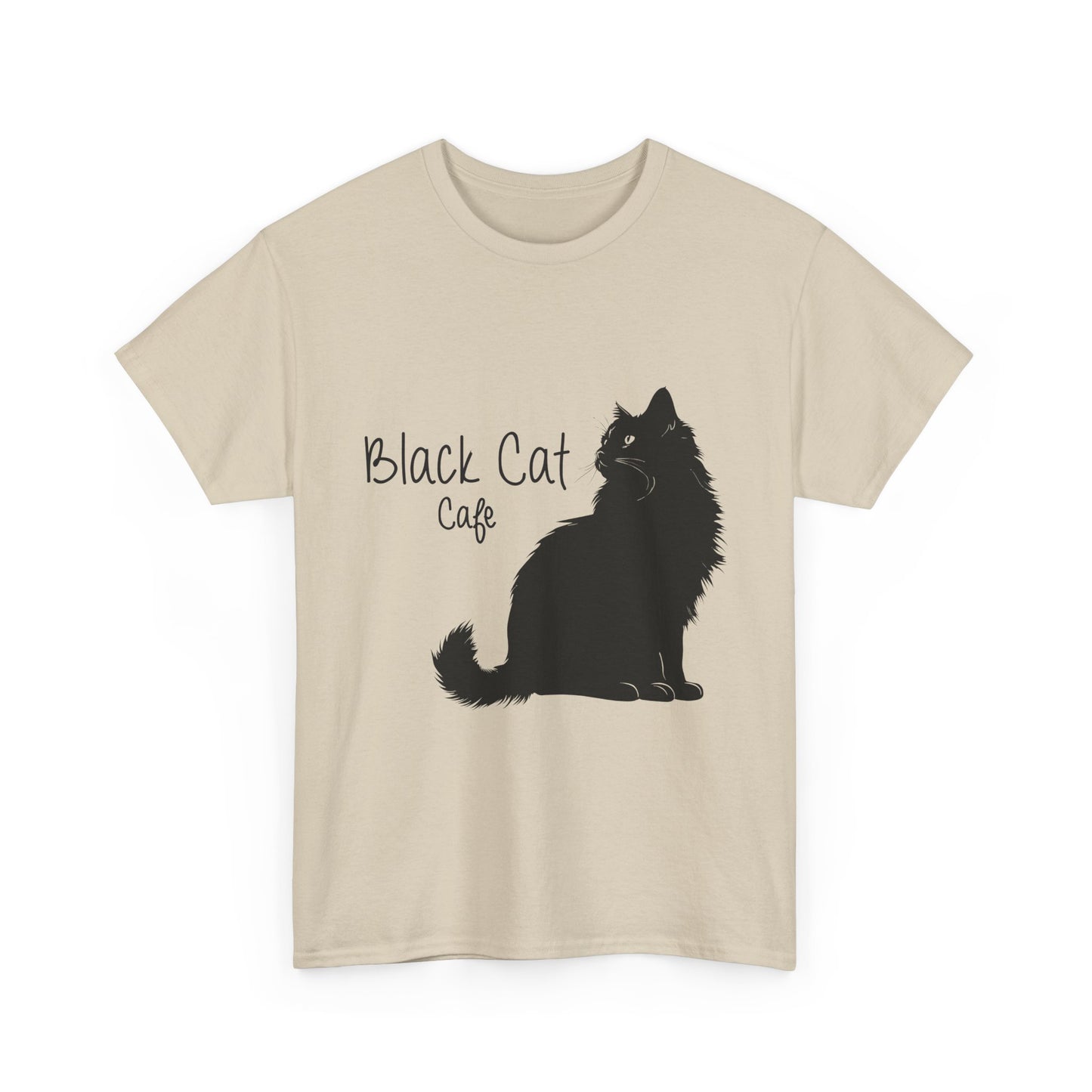 Black Cat Cafe T-Shirt — Cozy Cat Silhouette Tee
