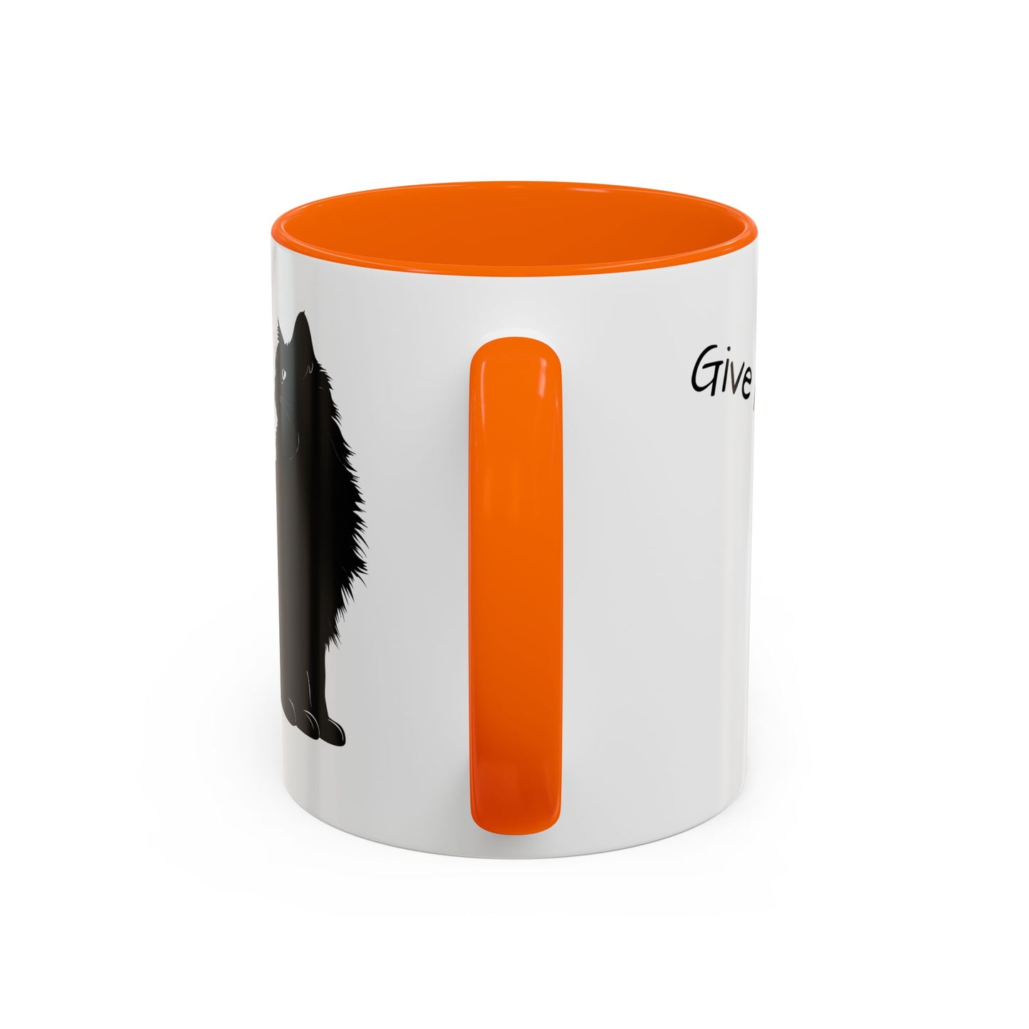 Black Cat Cafe Coffee Mug — 11/15oz Accent Ceramic Mug with Black Cat Silhouette