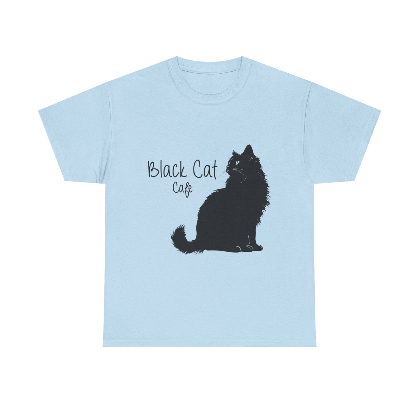 Black Cat Cafe T-Shirt — Cozy Cat Silhouette Tee
