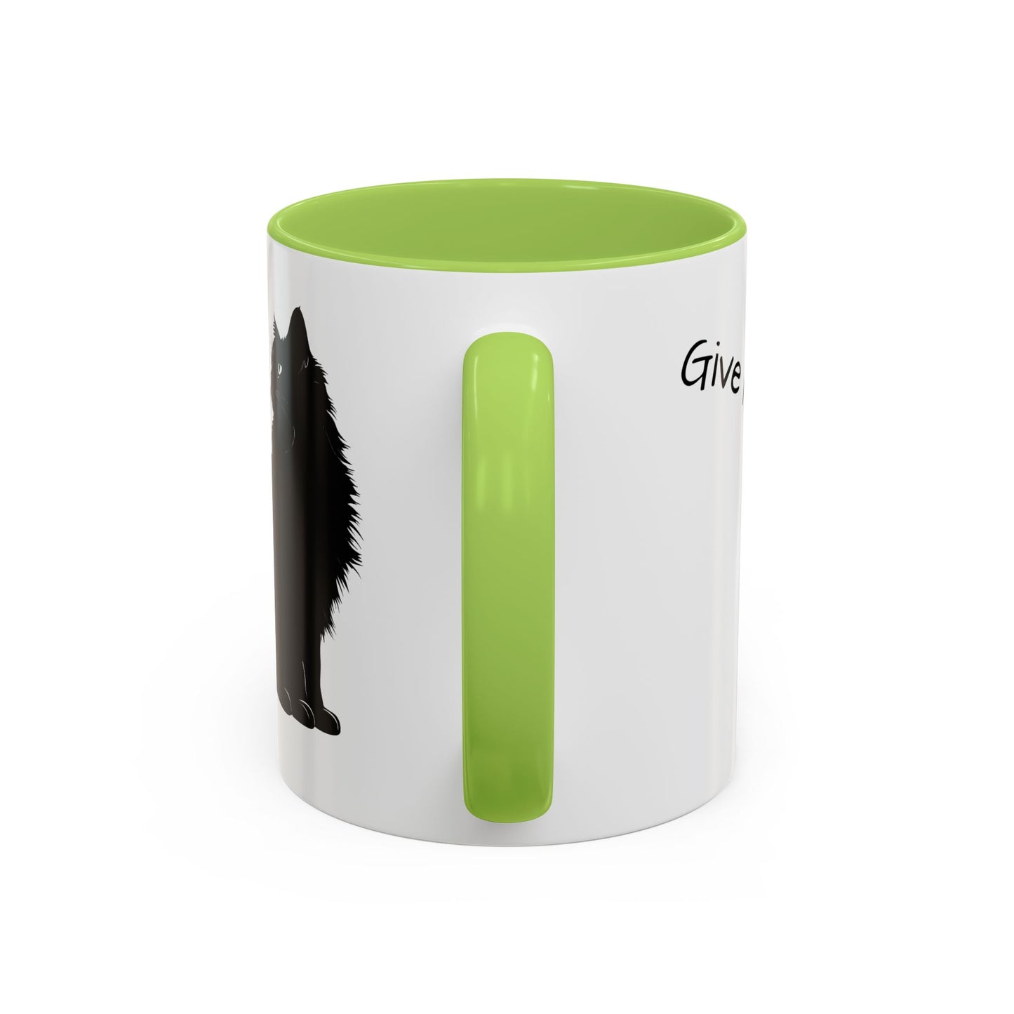 Black Cat Cafe Coffee Mug — 11/15oz Accent Ceramic Mug with Black Cat Silhouette