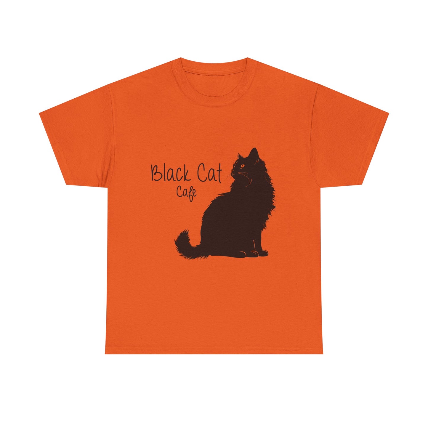 Black Cat Cafe T-Shirt — Cozy Cat Silhouette Tee