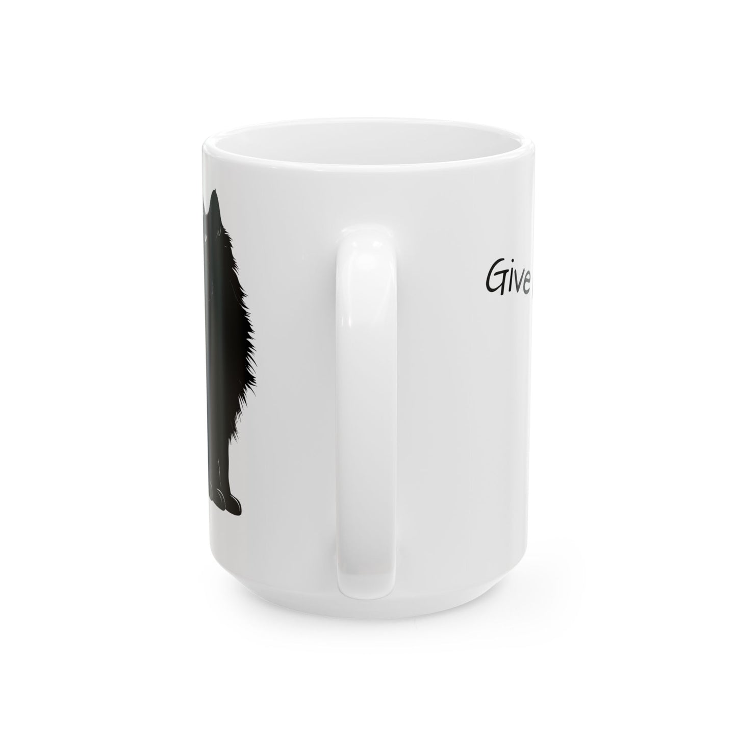 Black Cat Café Ceramic Mug – Cute Cat Silhouette Coffee Cup (11oz, 15oz)