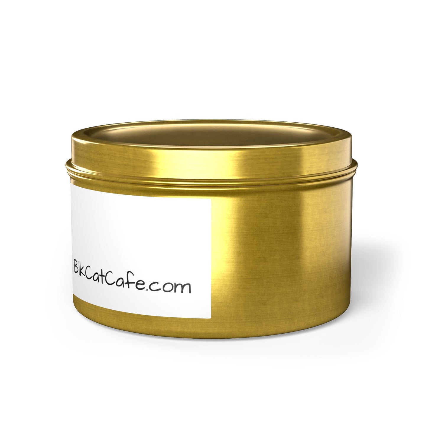 Black Cat Cafe Tin Candle — Scented Small Travel Candle, 'Thank You for Your Support' Gift