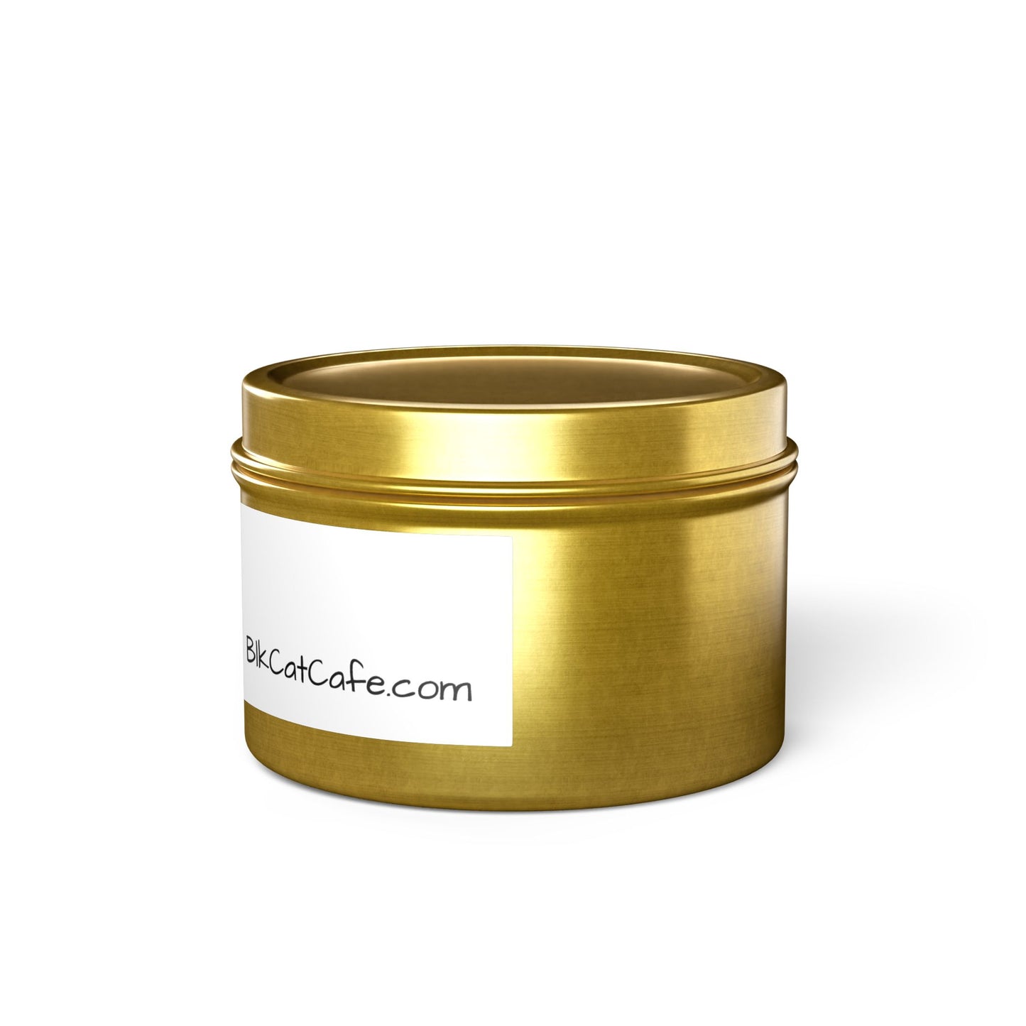 Black Cat Cafe Tin Candle — Scented Small Travel Candle, 'Thank You for Your Support' Gift