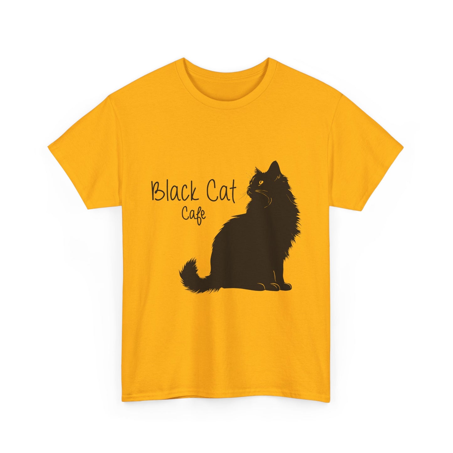 Black Cat Cafe T-Shirt — Cozy Cat Silhouette Tee