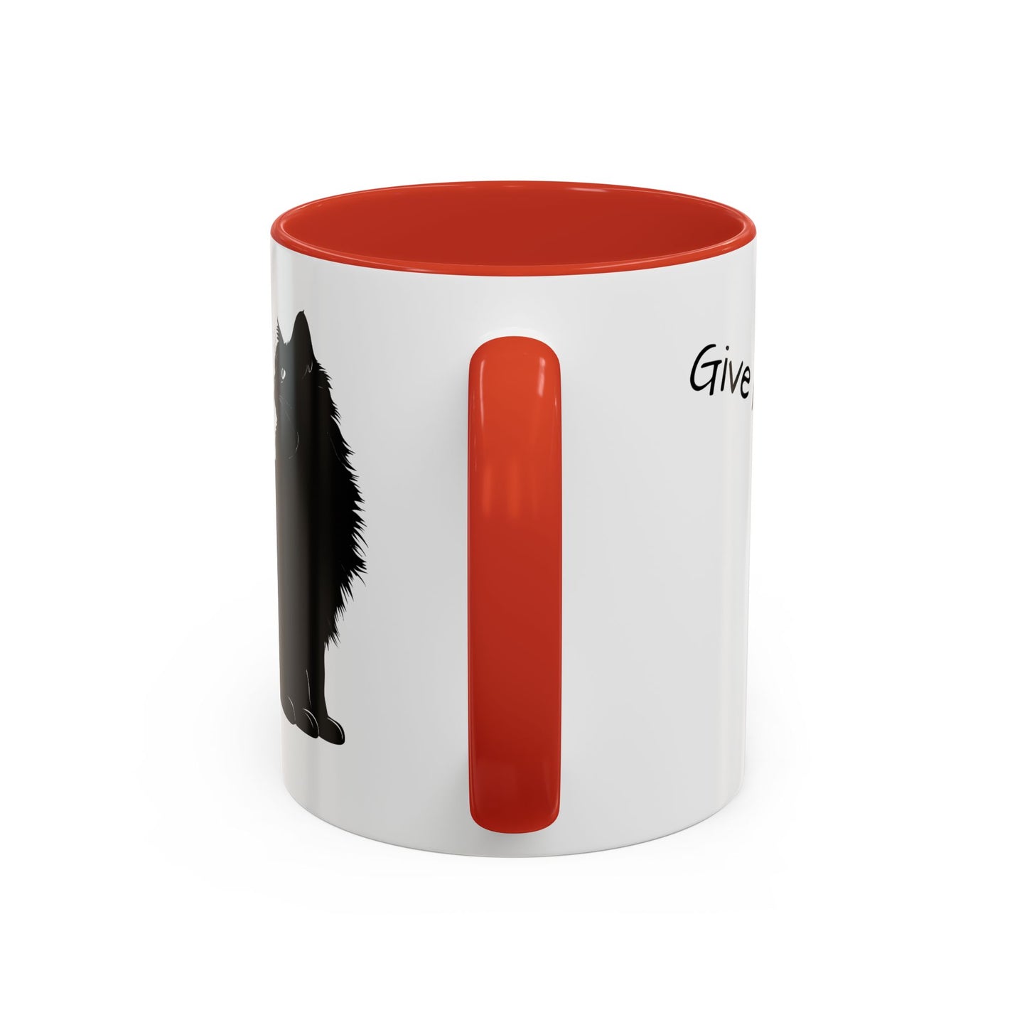 Black Cat Cafe Coffee Mug — 11/15oz Accent Ceramic Mug with Black Cat Silhouette