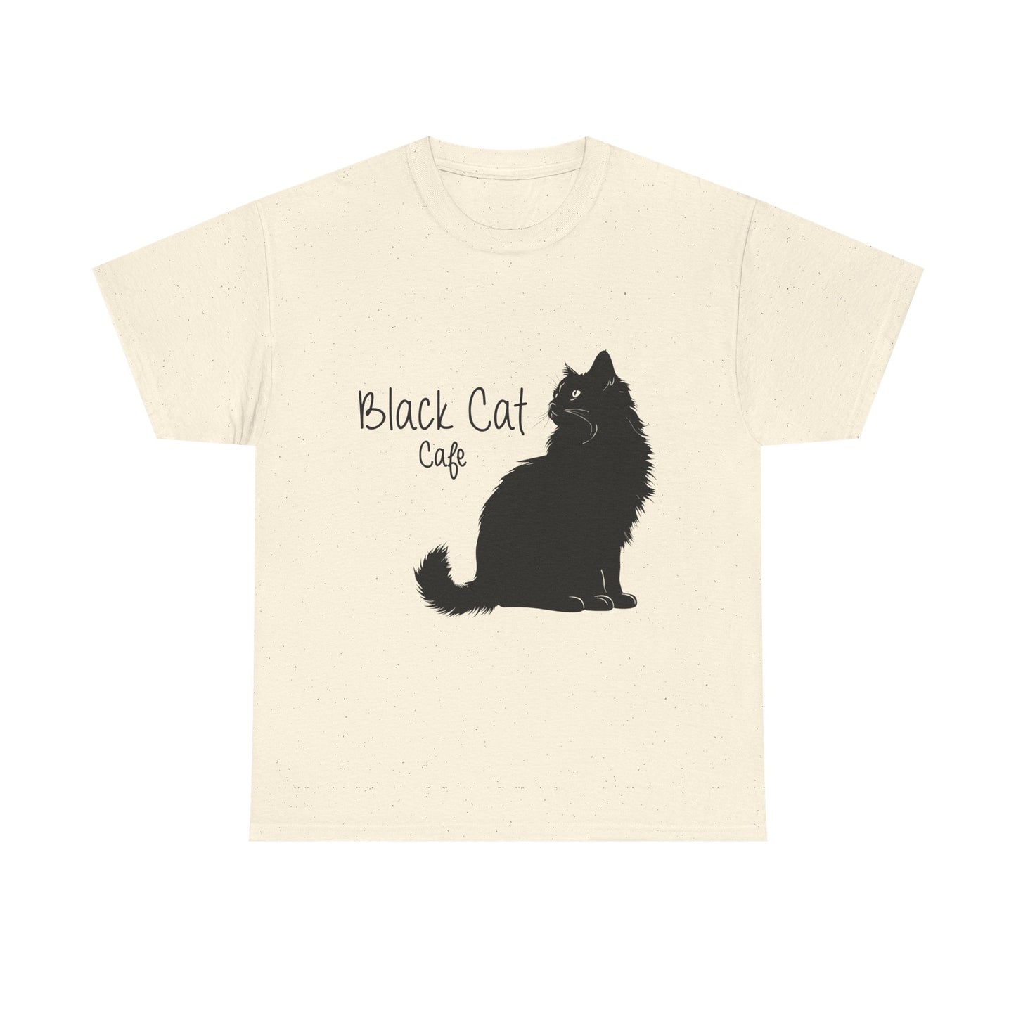Black Cat Cafe T-Shirt — Cozy Cat Silhouette Tee