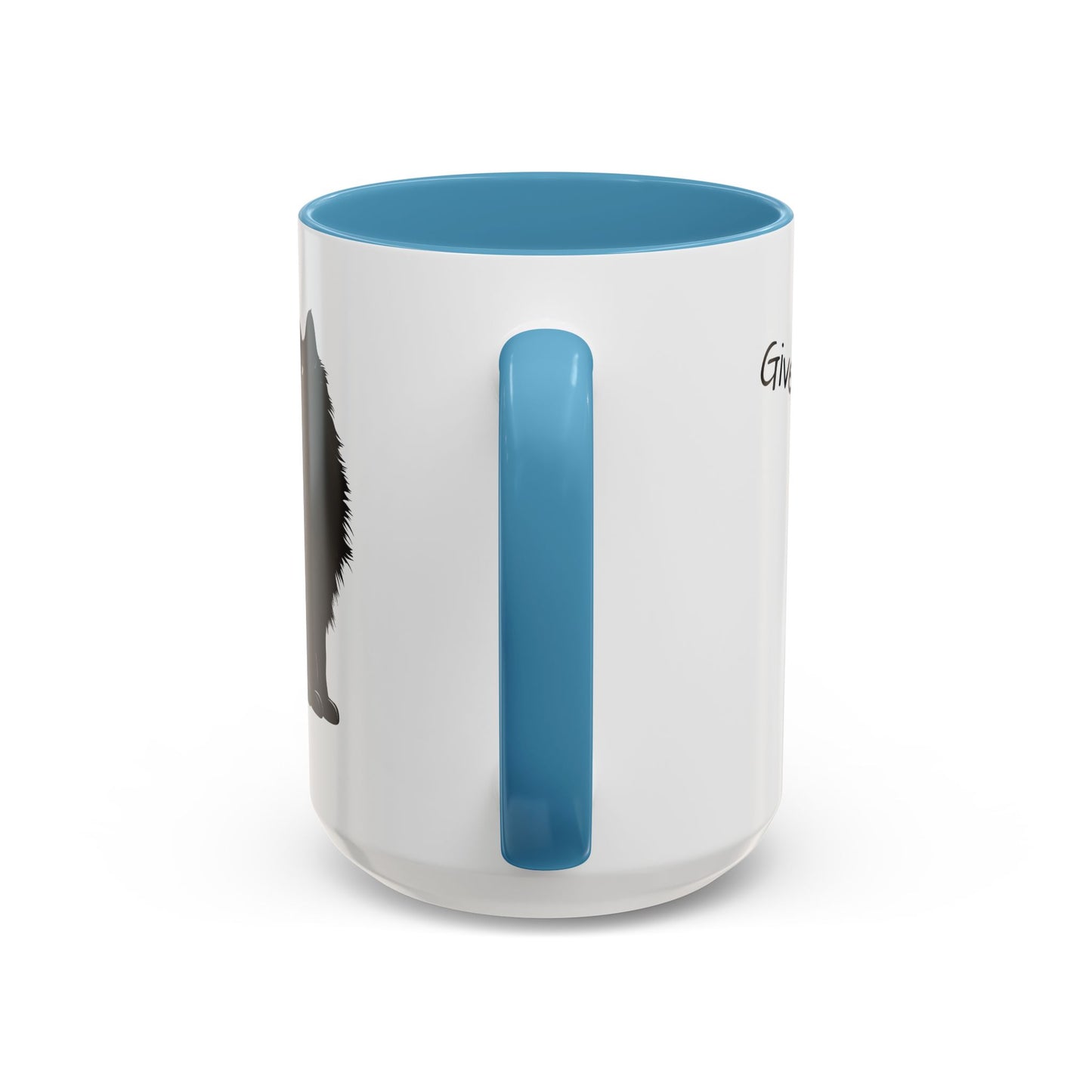 Black Cat Cafe Coffee Mug — 11/15oz Accent Ceramic Mug with Black Cat Silhouette