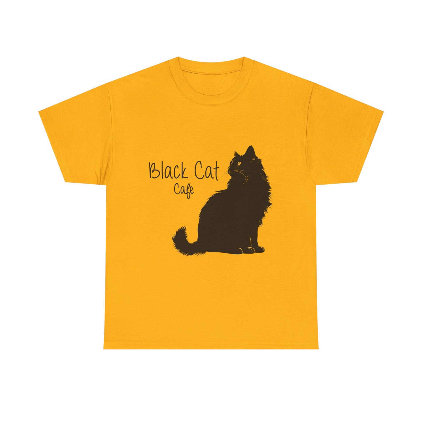 Black Cat Cafe T-Shirt — Cozy Cat Silhouette Tee