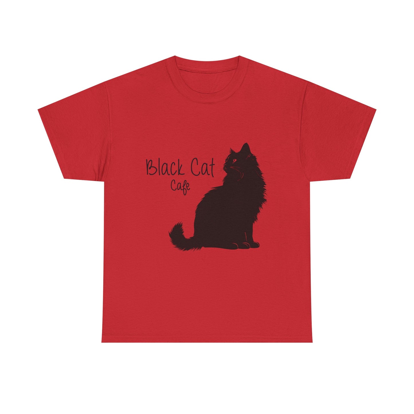 Black Cat Cafe T-Shirt — Cozy Cat Silhouette Tee