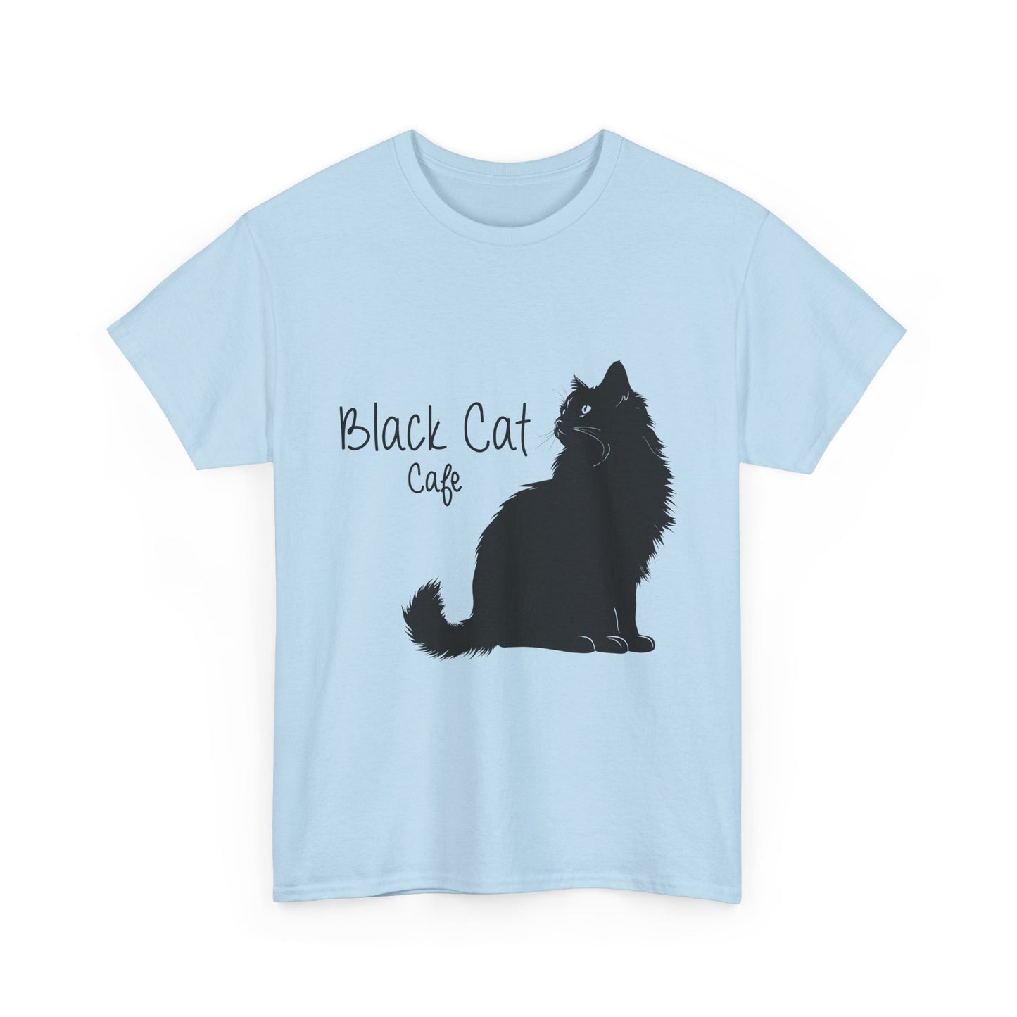 Black Cat Cafe T-Shirt — Cozy Cat Silhouette Tee