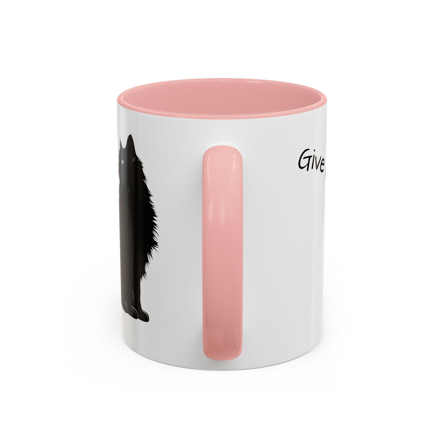 Black Cat Cafe Coffee Mug — 11/15oz Accent Ceramic Mug with Black Cat Silhouette