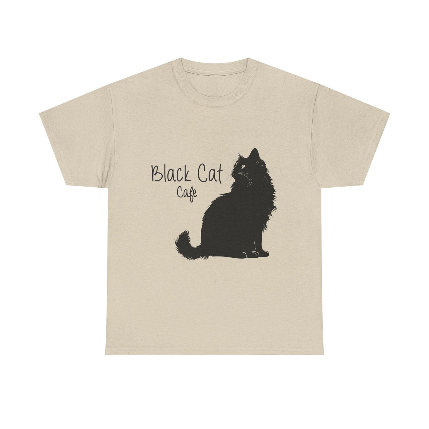 Black Cat Cafe T-Shirt — Cozy Cat Silhouette Tee