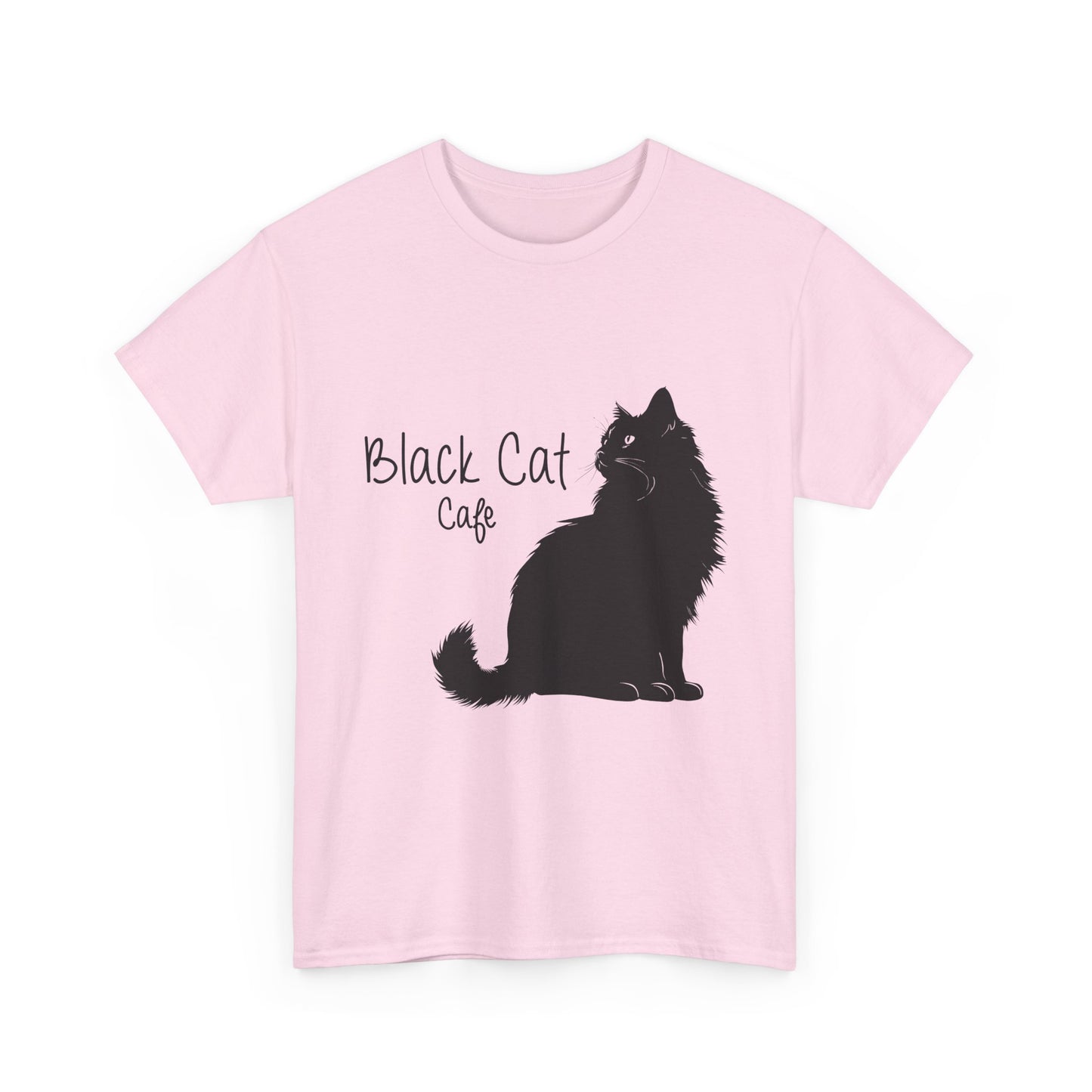 Black Cat Cafe T-Shirt — Cozy Cat Silhouette Tee
