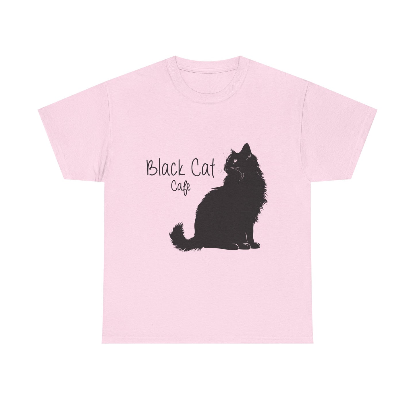 Black Cat Cafe T-Shirt — Cozy Cat Silhouette Tee